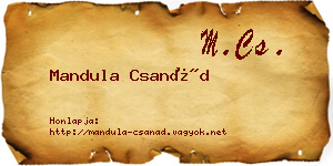 Mandula Csanád névjegykártya